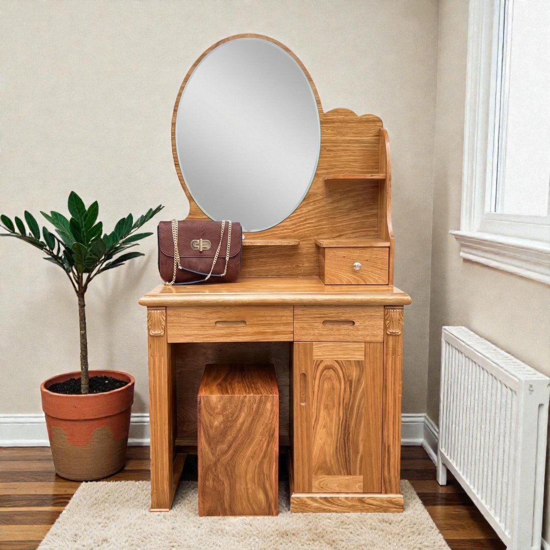 Bàn trang điểm gỗ tự nhiên vân Hương Xám đẹp cao cấp Bàn trang điểm gỗ tự nhiên vân Hương Xám đẹp cao cấp