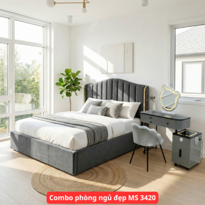 Combo mẫu nội thất phòng ngủ đẹp đầy đủ hiện đại