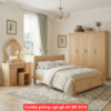 Combo phòng ngủ gỗ sồi tự nhiên hiện đại đầy đủ nội thất