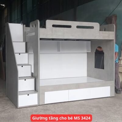 Giường tầng cho bé có ngăn kéo