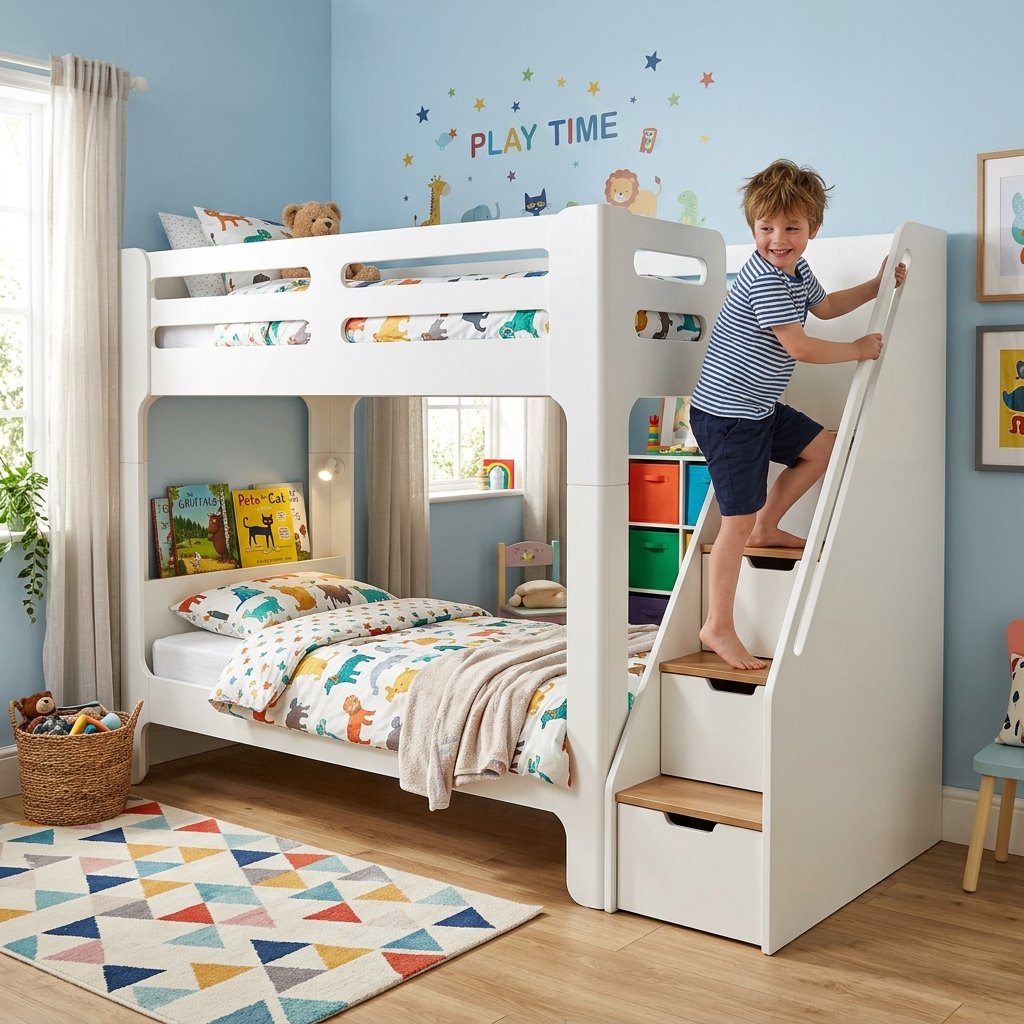 Chọn giường tầng cho bé gỗ sồi tự nhiên