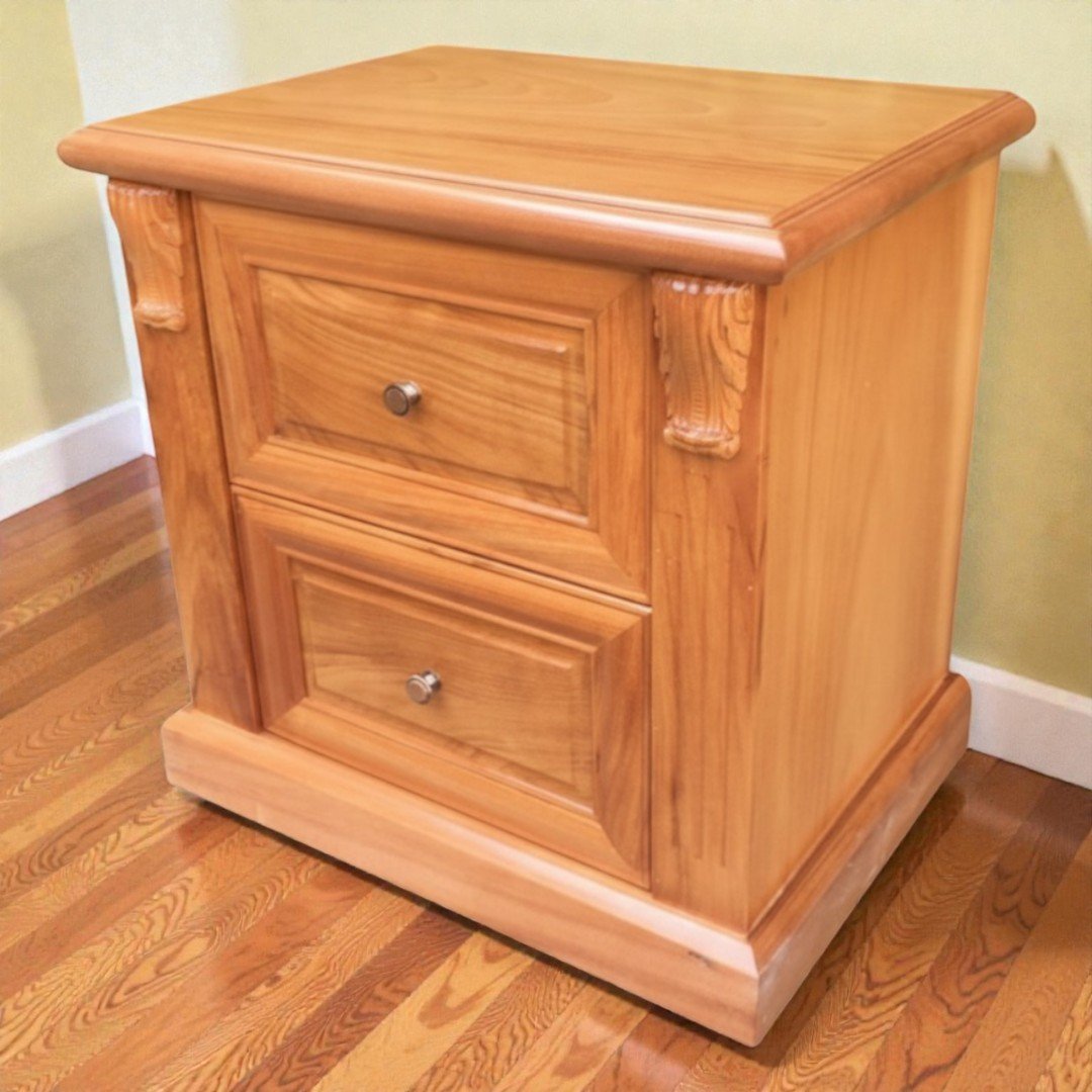 Combo phòng ngủ gỗ vân gõ MS 3412 7 Tủ đầu giường gỗ vân gõ đẹp tiện nghi