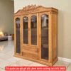 Tủ quần áo gỗ gõ đỏ cánh kính cường lực MS 3405