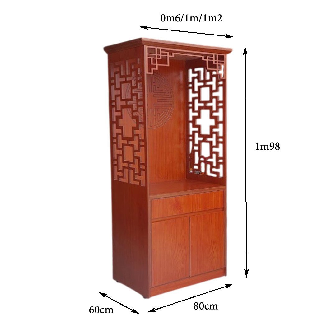 Kích thước bàn thờ đứng có vách ngăn