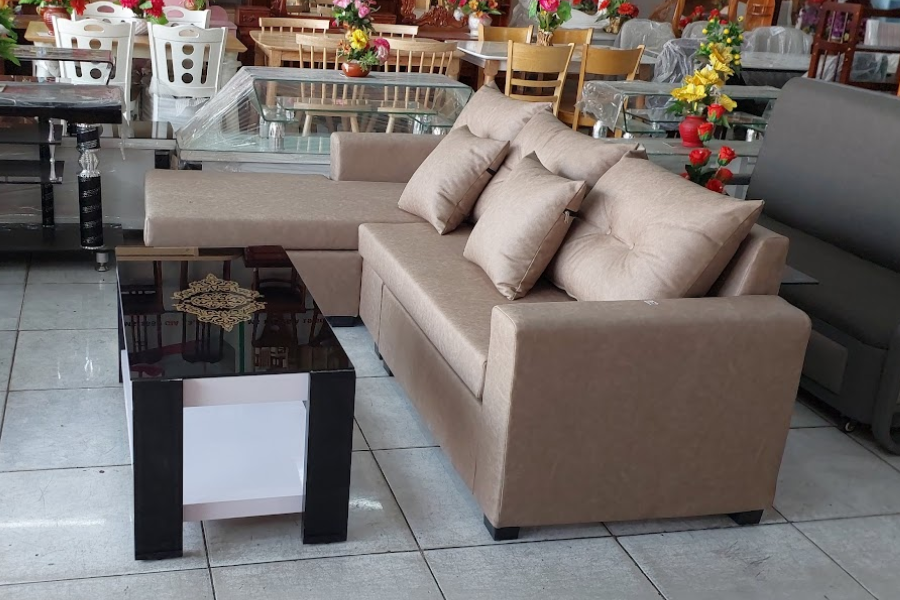 Sofa chữ L hiện đại MS 3406 7 Mẫu sofa chữ L hiện đại khung gỗ bọc da simily cao cấp