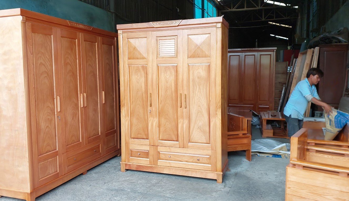 Tủ quần áo gỗ 3 cửa tu quan ao go 3 cua thiet ke hien dai phong ngu