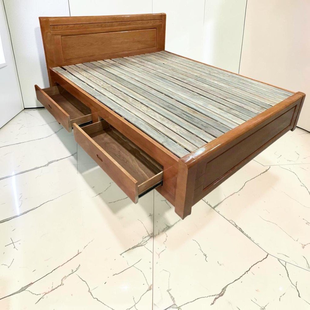 Mẫu Giường Ngủ Gỗ MDF Đẹp