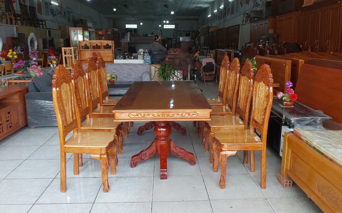 Bàn Ăn Gỗ Sồi 6 Ghế