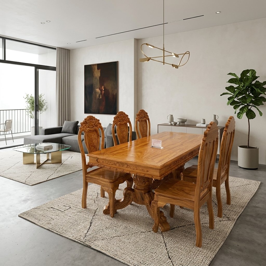 Bàn ăn gỗ tự nhiên