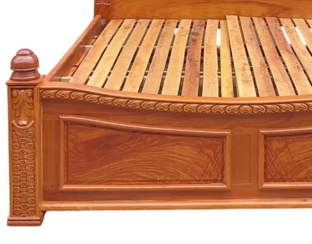 Chi tiết giường ngủ gỗ tự nhiên