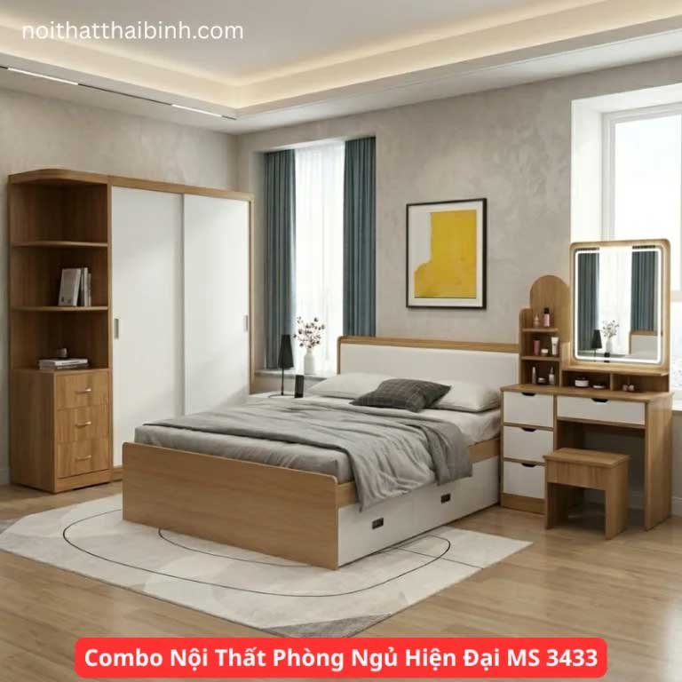 Combo Nội Thất Phòng Ngủ Hiện Đại MS 3433 Combo Nội Thất Phòng Ngủ Hiện Đại MS 3433