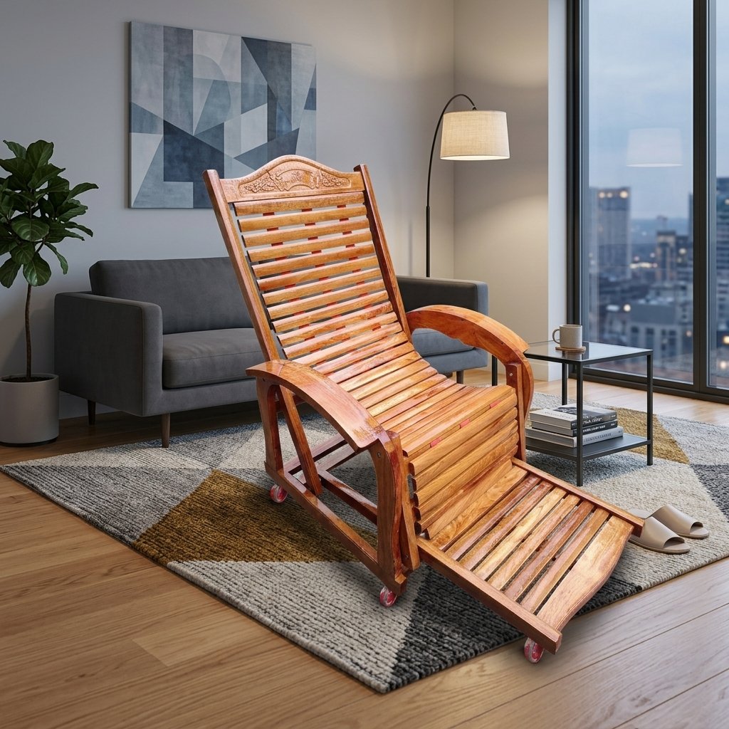 Ghế nằm gỗ căm xe