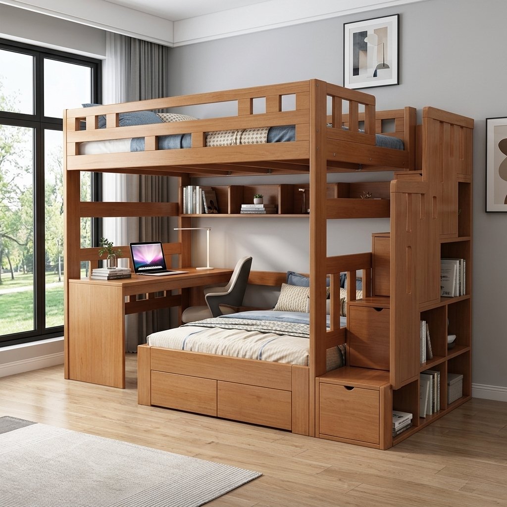 Giường 2 Tầng Gỗ Đẹp