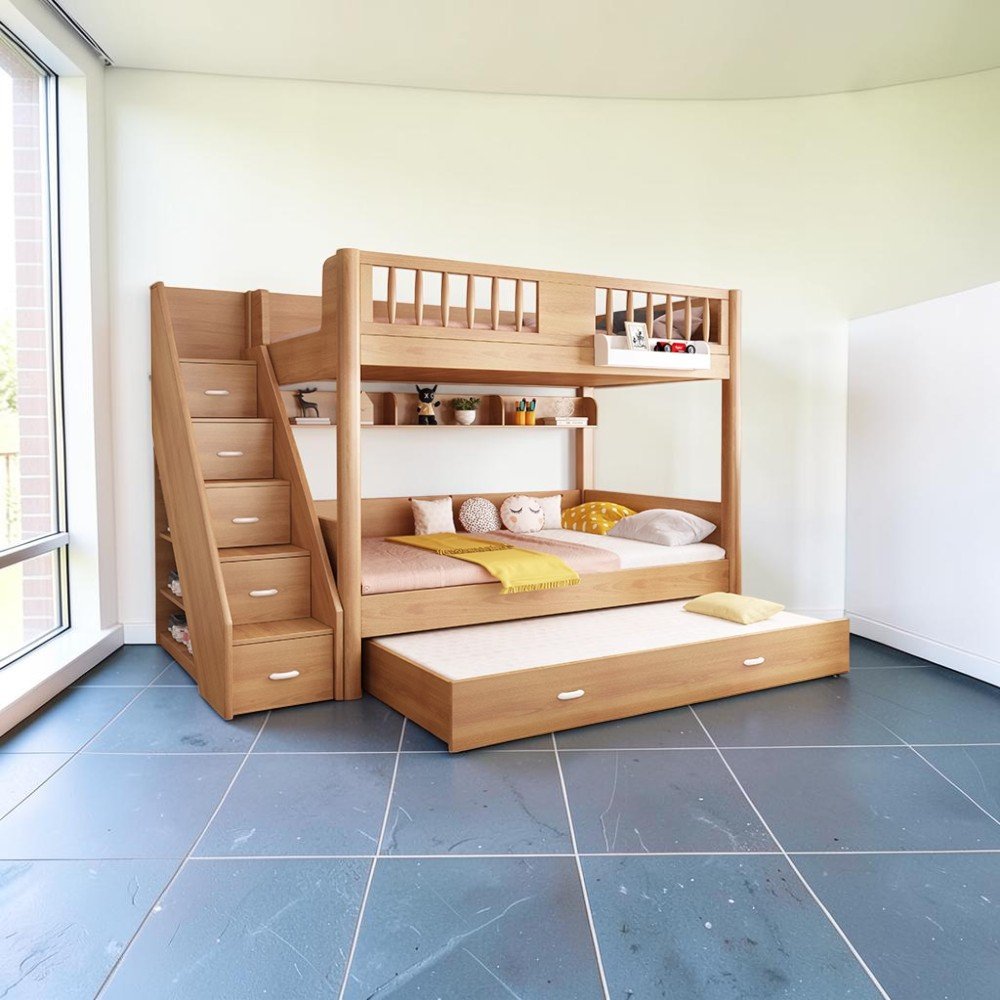 Giường Tầng Gỗ Cho Bé