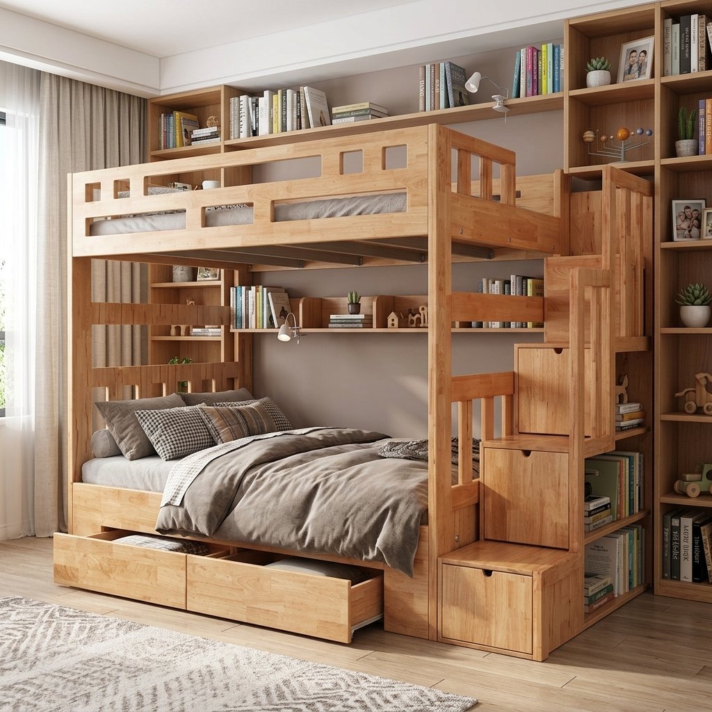 Giường Tầng Gỗ Tự Nhiên