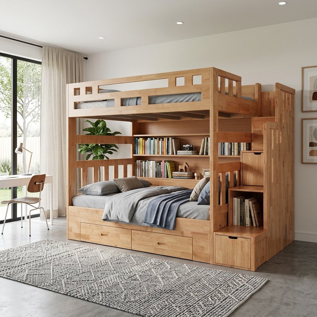 Giường Tầng Gỗ Tự Nhiên