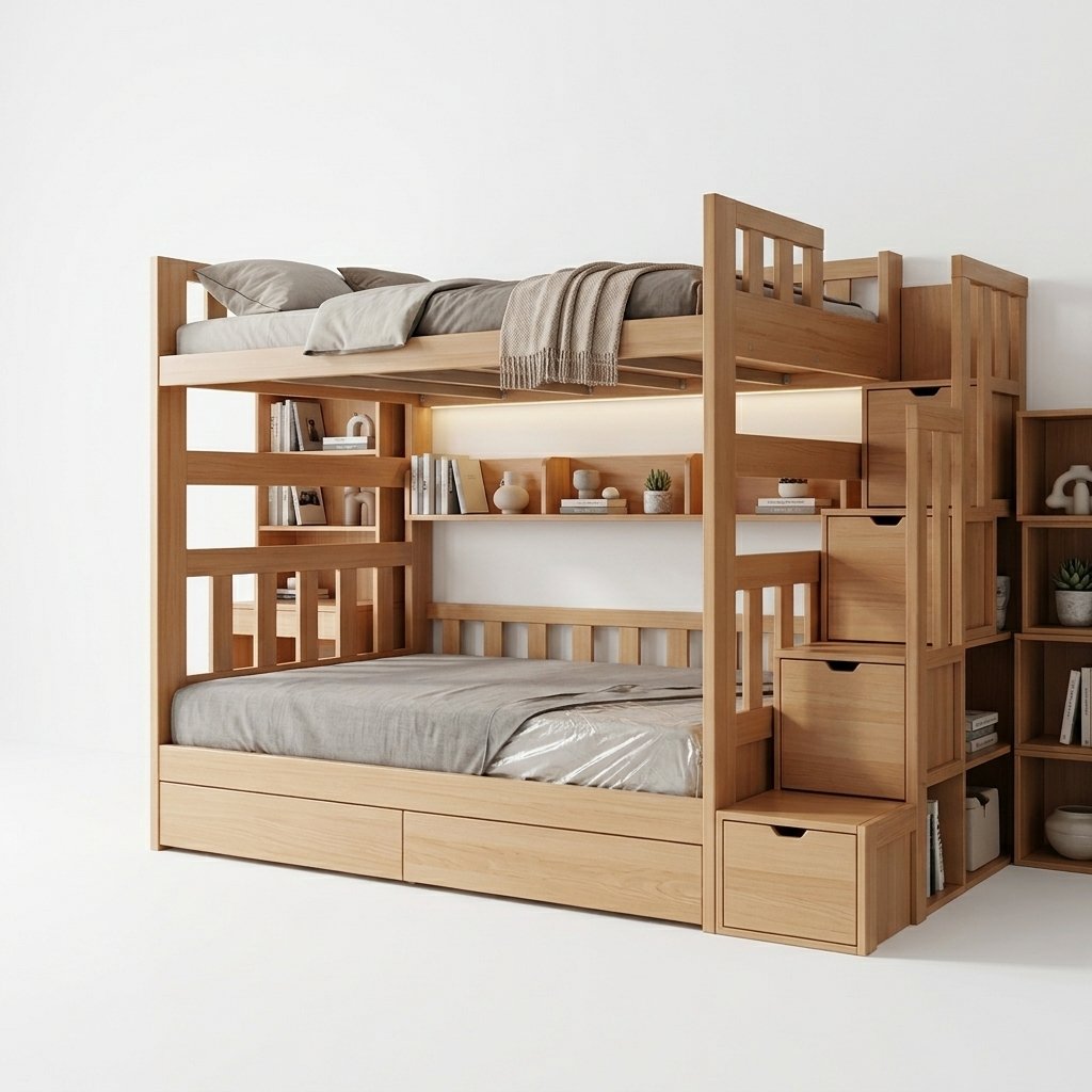 Giường Tầng Gỗ Tự Nhiên