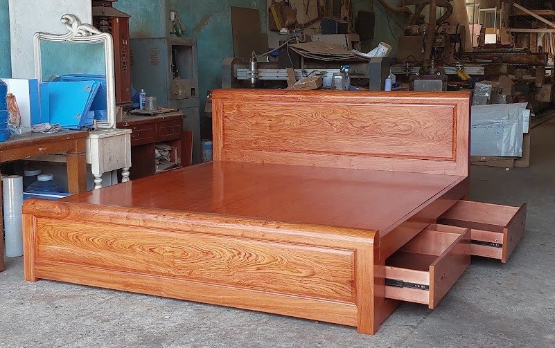 Giường ngủ gỗ tự nhiên