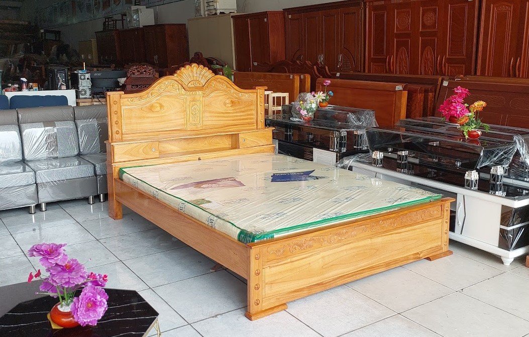 Giường ngủ gỗ gõ đỏ