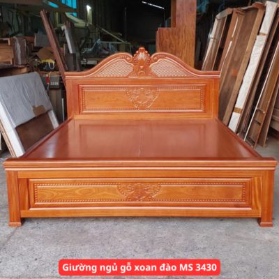 Giường gỗ xoan đào cao cấp
