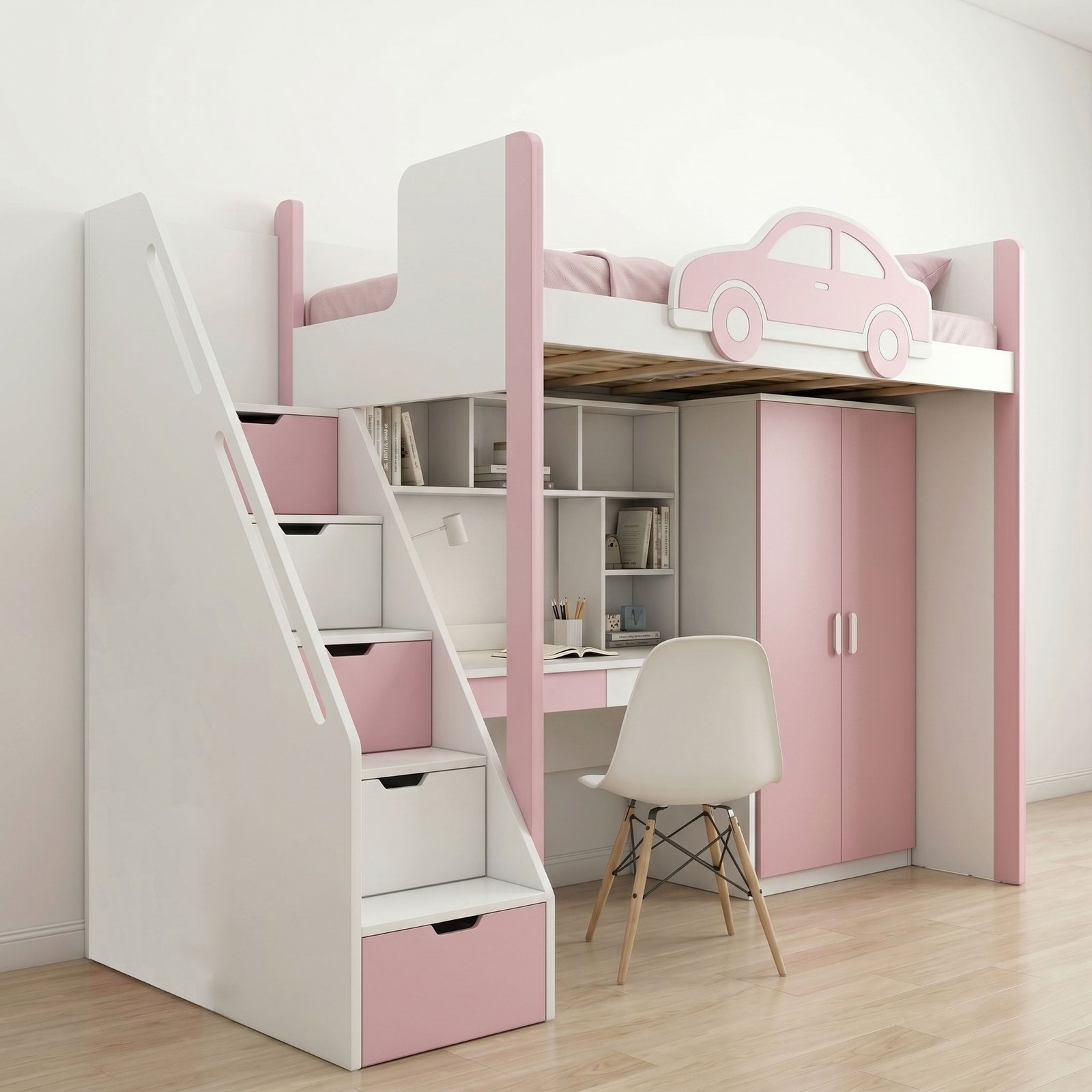 Giường tầng kết hợp bàn học tủ quần áo