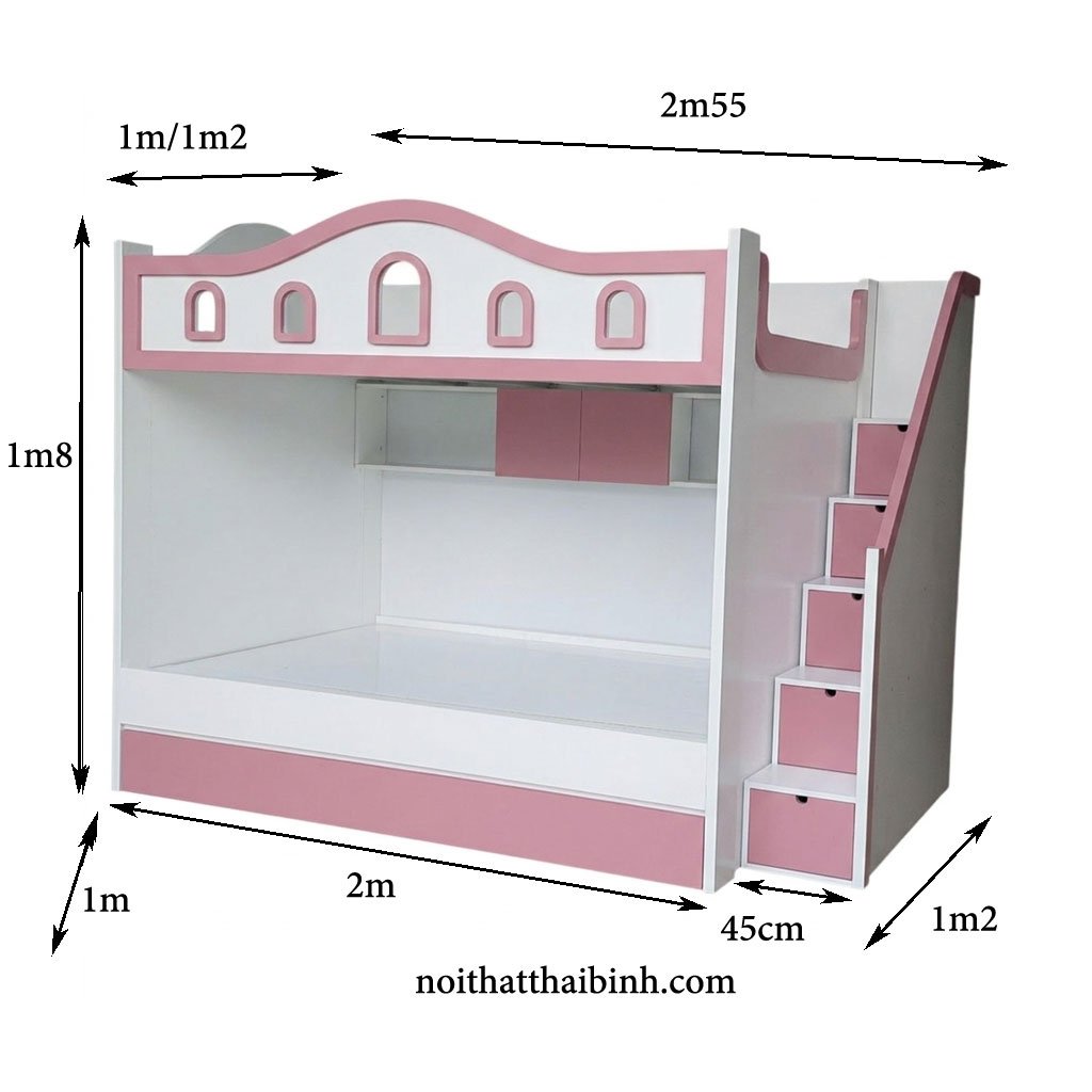Kích thước cầu thang hộp tích hợp ngăn kéo