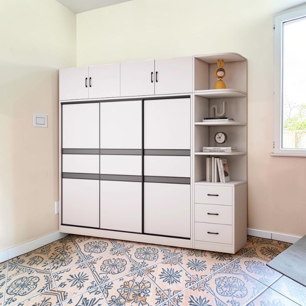 Tủ quần áo cửa lùa gỗ công nghiệp tiết kiệm diện tích