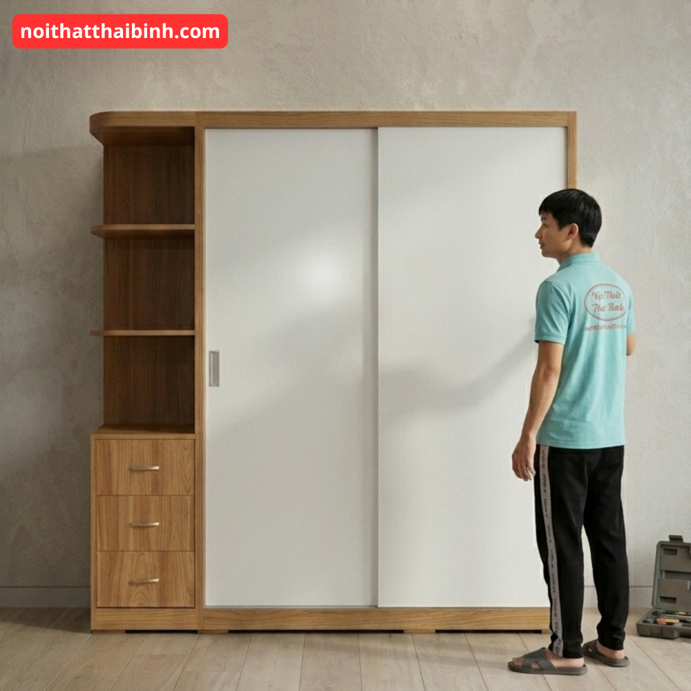 Tủ quần áo mdf lõi xanh