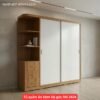Tủ quần áo kèm kệ góc MS 3434 Tủ quần áo kèm kệ góc MS 3434