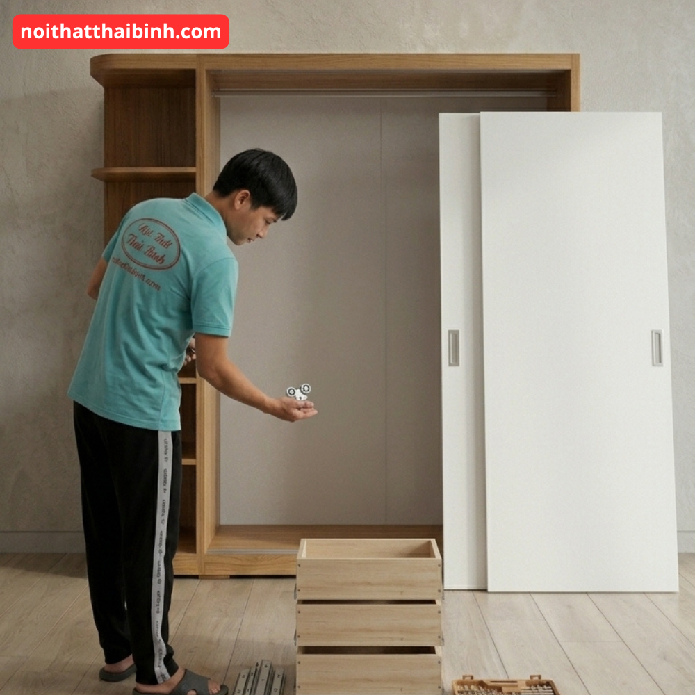 Tủ quần áo mdf lõi xanh