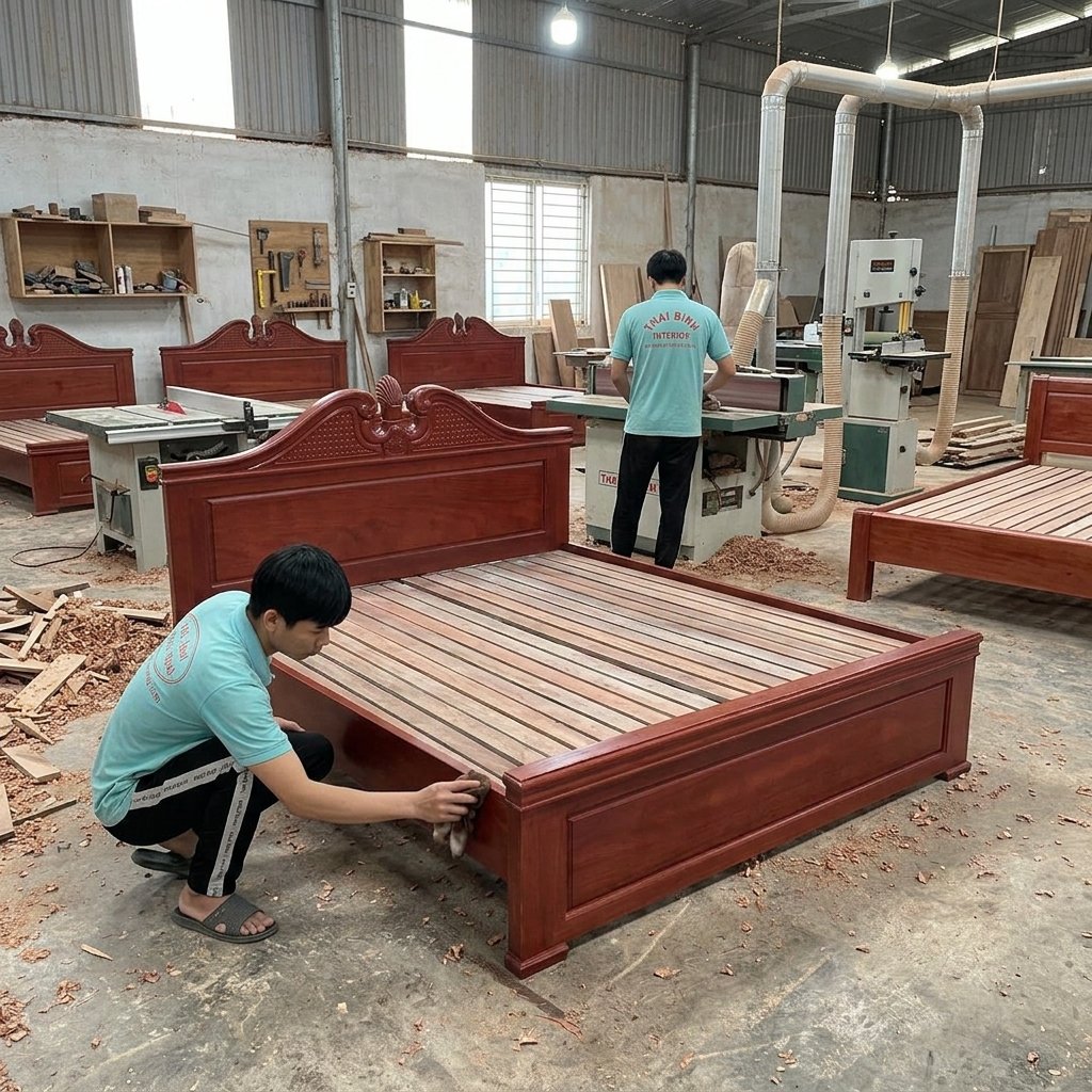 Xưởng sản xuất giường Ngủ Hiện Đại Đẹp Giá Rẻ 