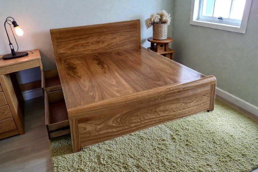 Giường tủ gỗ công nghiệp: Xu hướng nội thất phòng ngủ hiện đại 2026 4 Bộ combo giường tủ gỗ công nghiệp