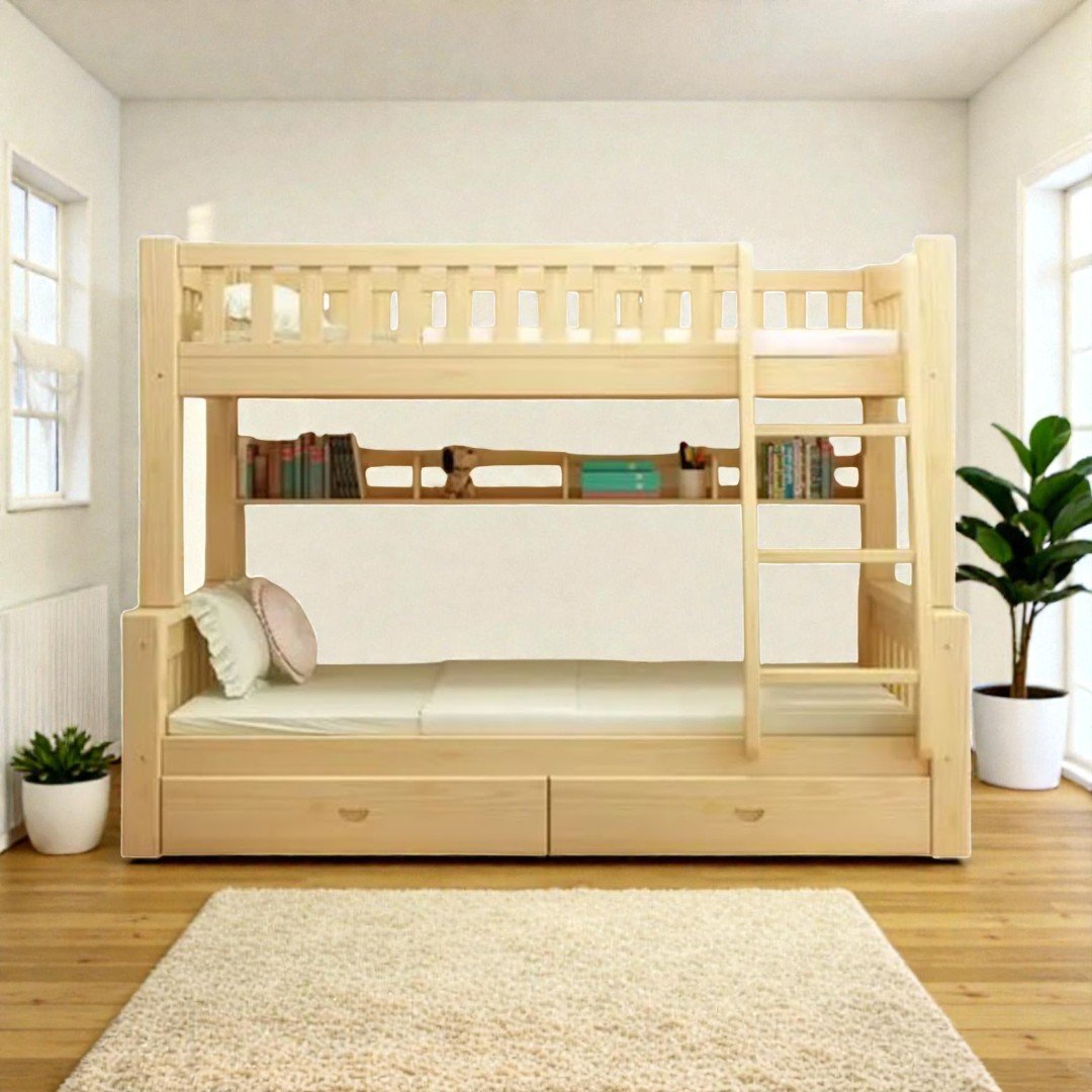 Cấu tạo chi tiết mẫu giường 2 tầng bằng gỗ