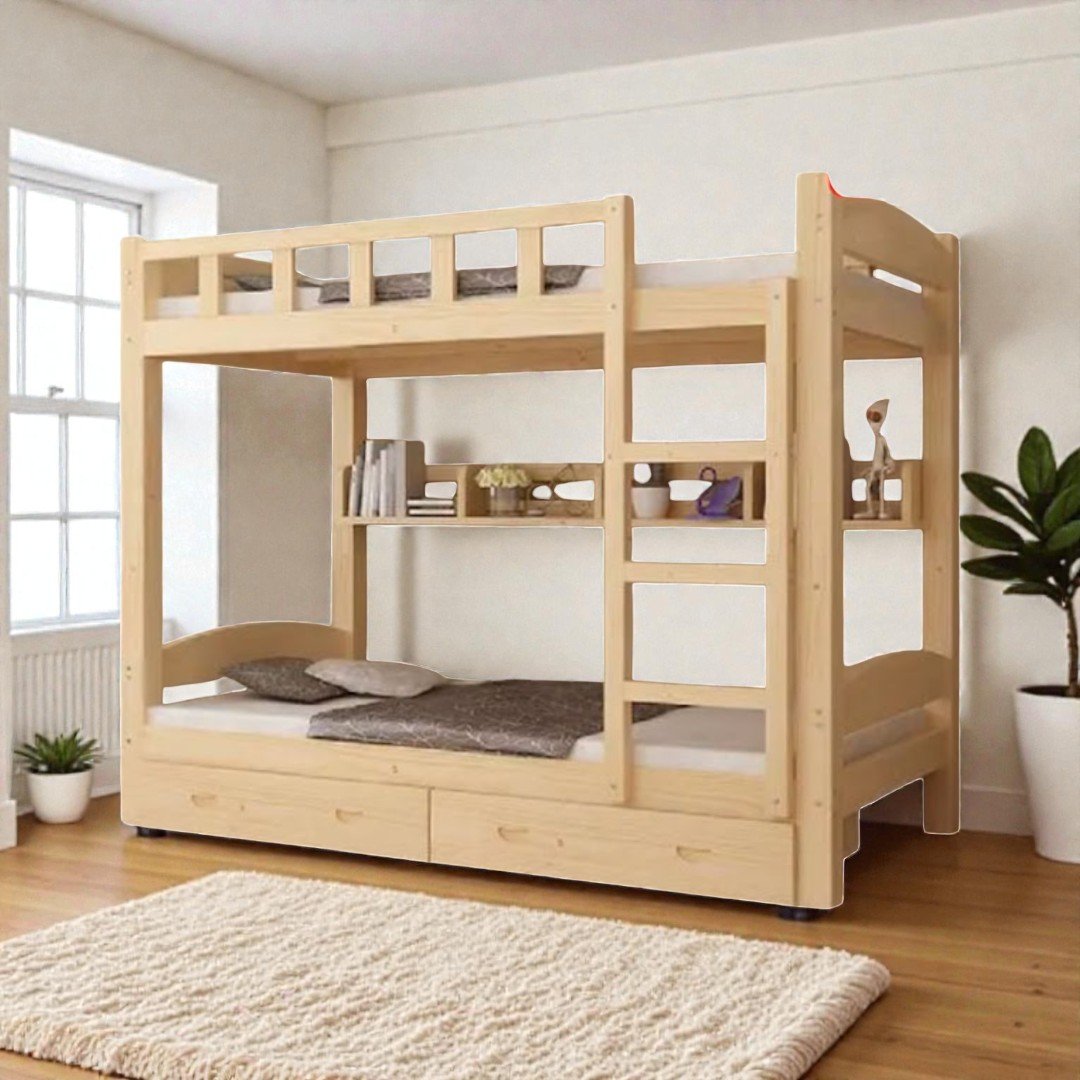 Giường tầng gỗ mdf chống ẩm an toàn
