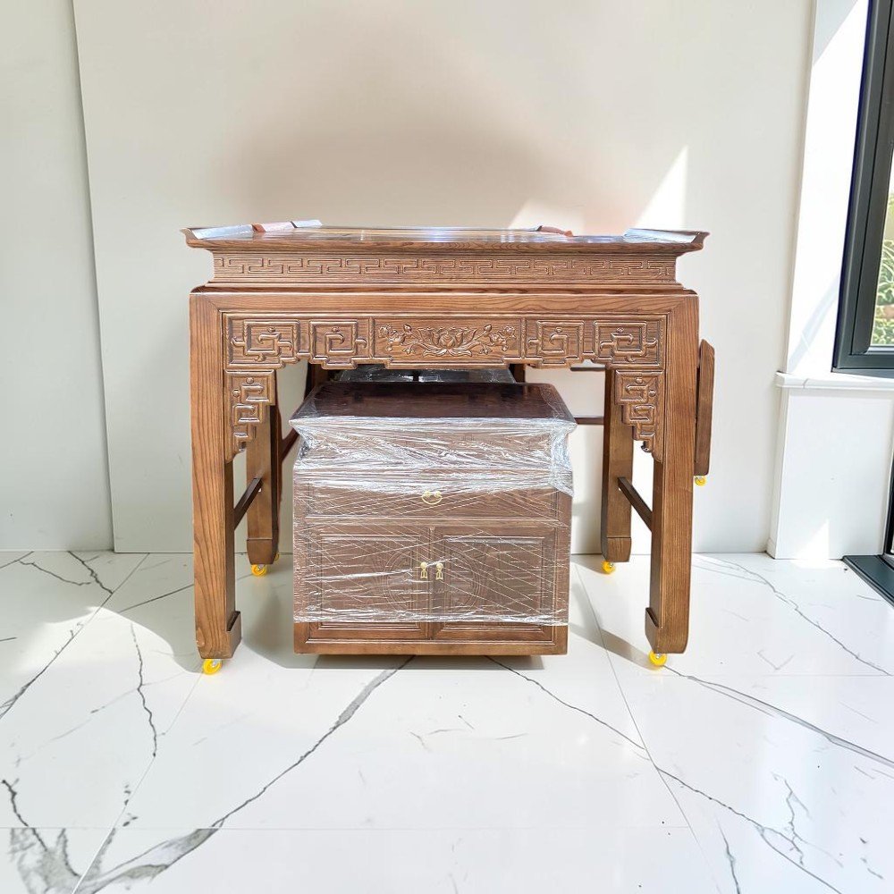 Bàn thờ đẹp gỗ tự nhiên kích thước chuẩn Lỗ Ban
