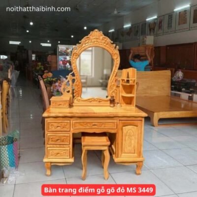 Bàn trang điểm gỗ gõ đỏ