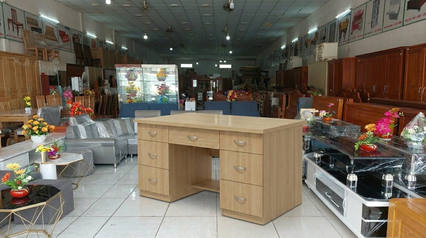 Bàn văn phòng gỗ công nghiệp MDF lõi xanh cao cấp