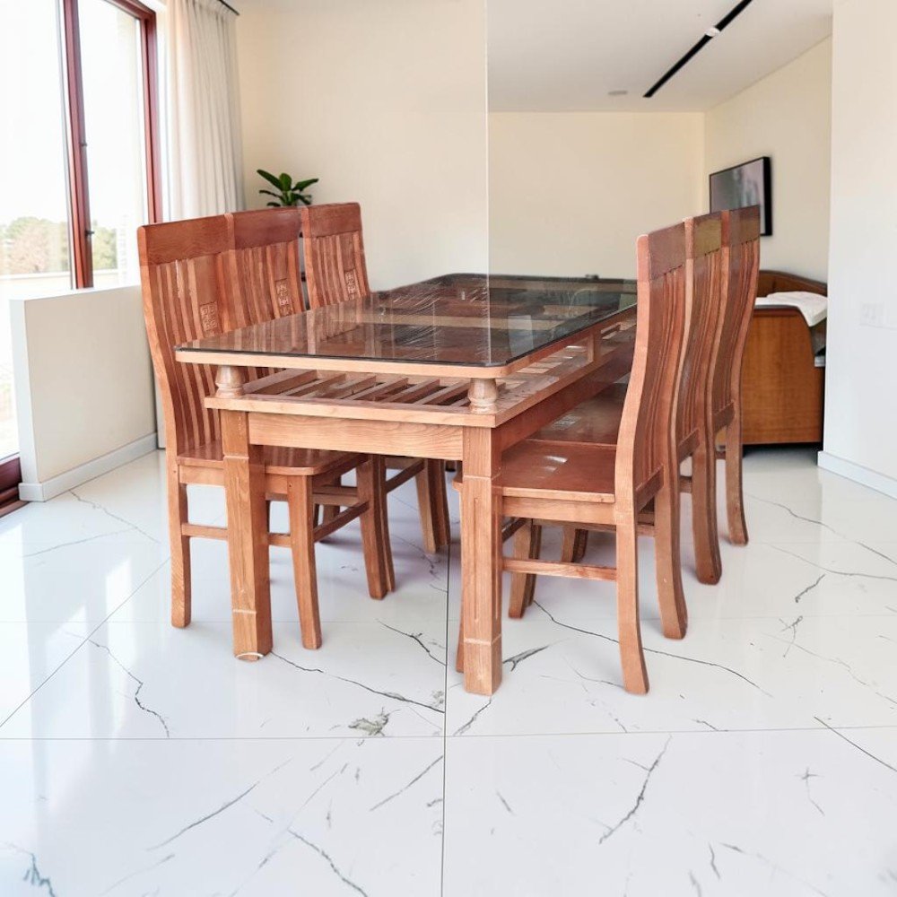 Bộ bàn ăn gỗ tự nhiên