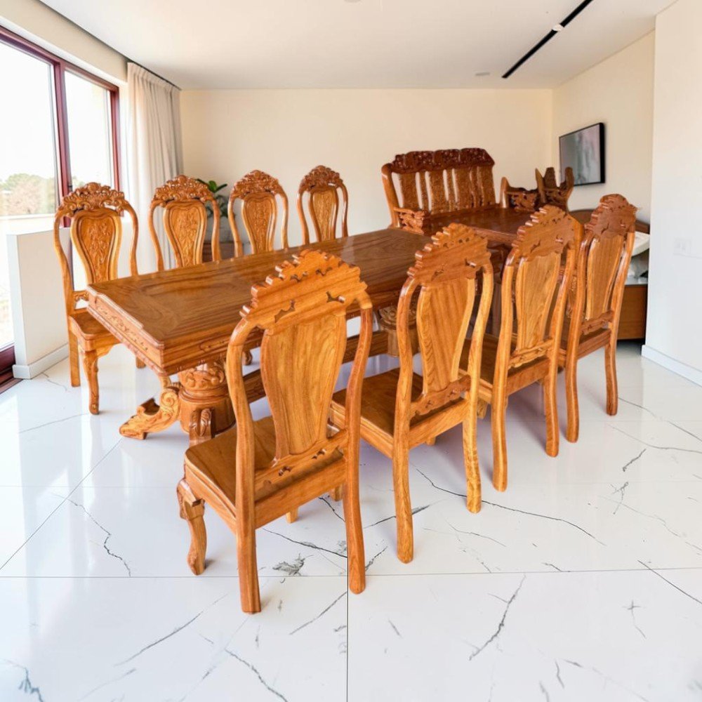 Bộ bàn ghế ăn gỗ giá rẻ