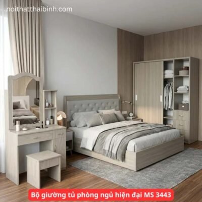 Bộ giường tủ phòng ngủ hiện đại MS 3443