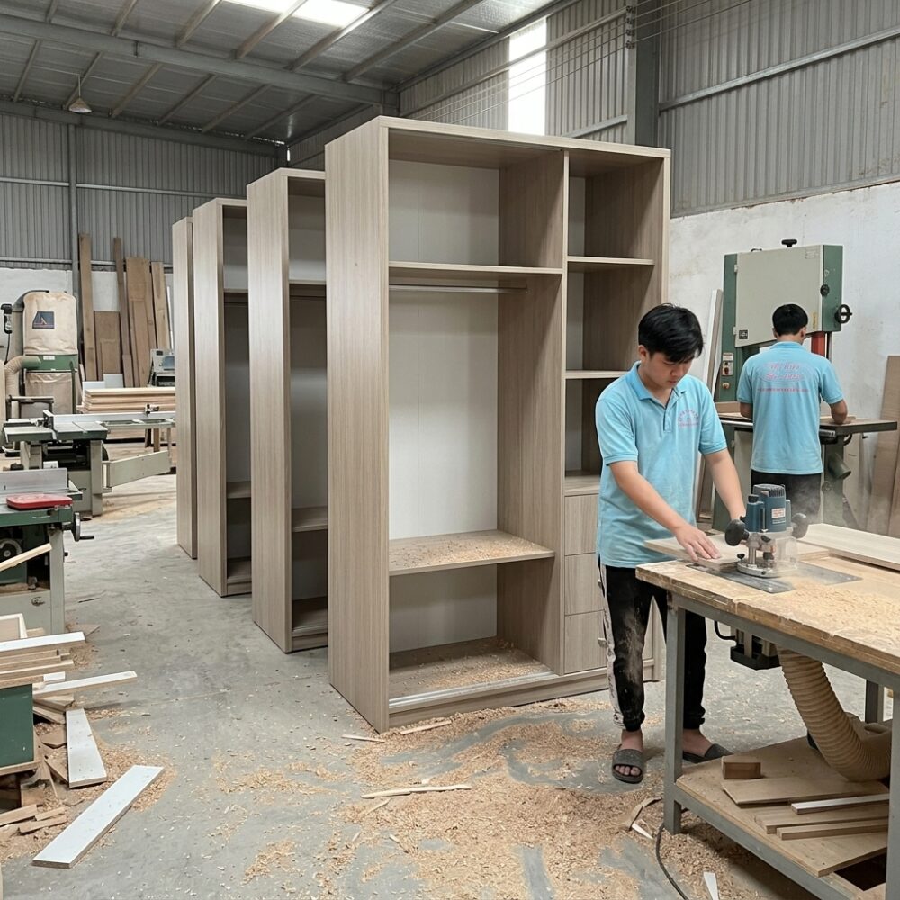 Bộ giường tủ phòng ngủ hiện đại MS 3443 Bộ giường tủ phòng ngủ hiện đại từ Nội thất Thái Bình