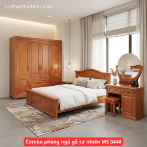 Combo phòng ngủ gỗ tự nhiên MS 3448