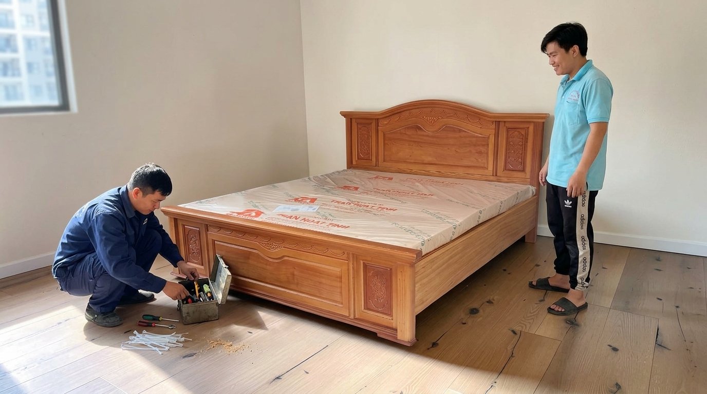Giường Ngủ 1m6 X 2m Giá Rẻ: 50 Mẫu Đẹp Bền Tại Nội Thất Thái Bình Đánh giá 2 Anh Trần Minh Đức
