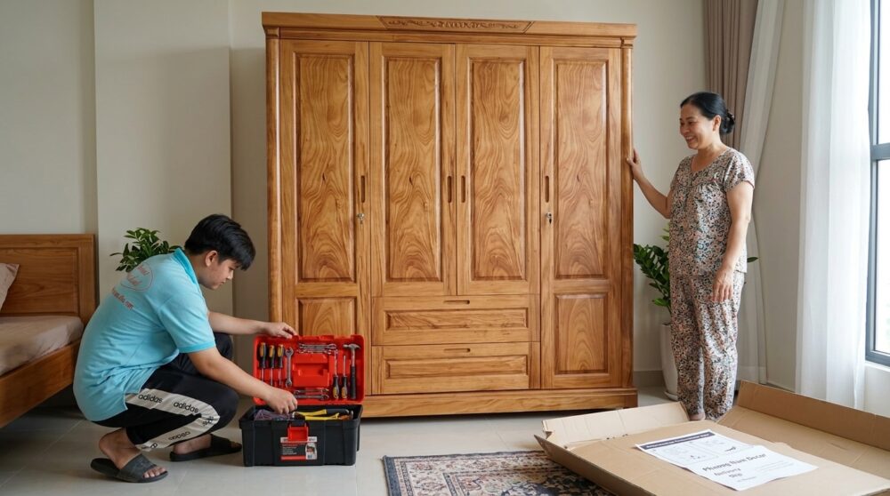 Mẫu Tủ Áo Gỗ Tự Nhiên Đẹp 2026