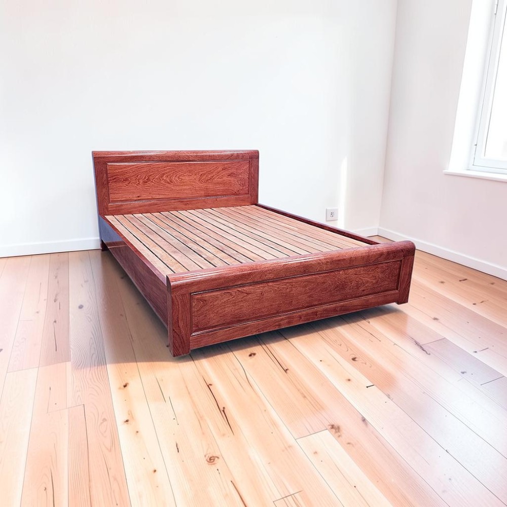 Mẫu giường gõ đỏ đẹp