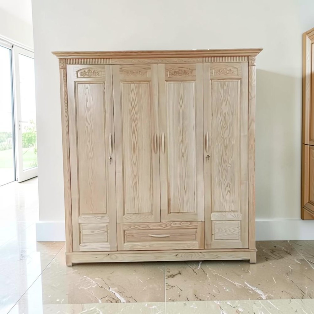 Mẫu tủ áo gỗ tự nhiên