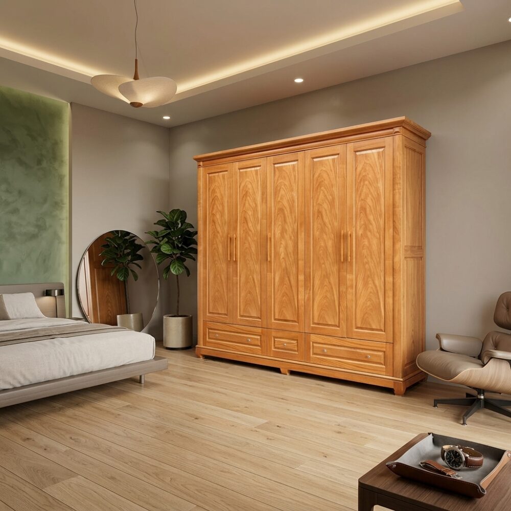 Mẫu tủ áo gỗ tự nhiên TPHCM