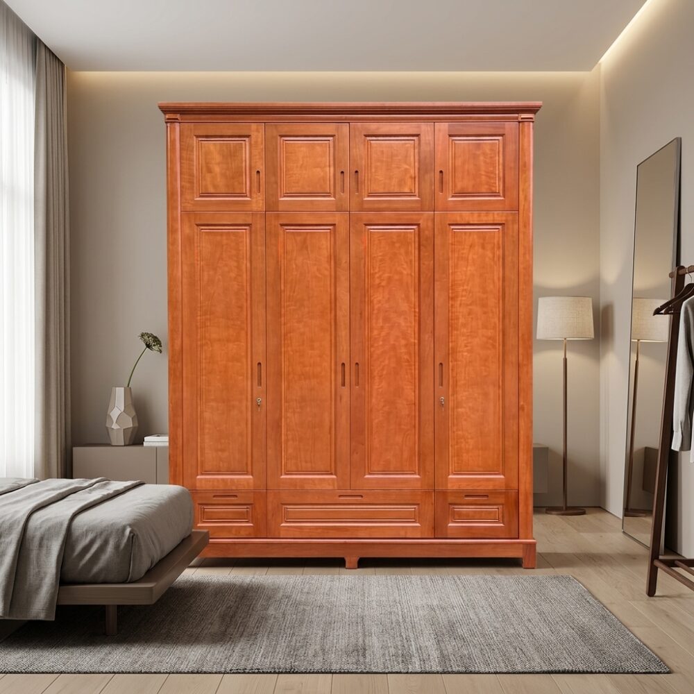 Mẫu tủ áo gỗ tự nhiên TPHCM