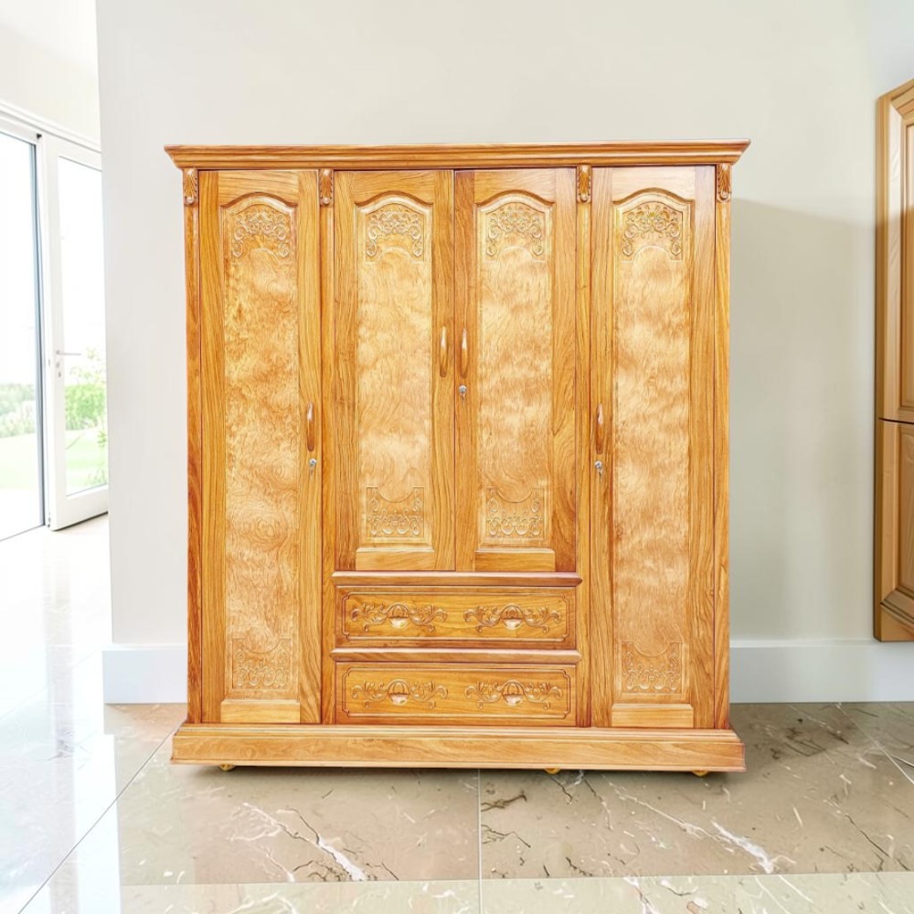 Tủ áo gỗ sồi tự nhiên