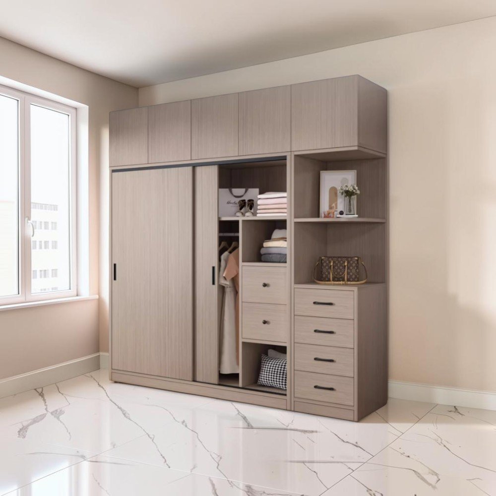 Tủ quần áo gỗ công nghiệp bền đẹp